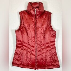 RAINFOREST Women’s Red Puffer Vest with Goose Down Feathers Quiet Luxury Size S